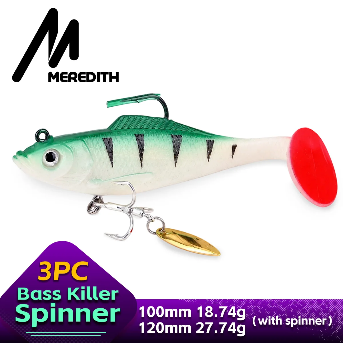 Fishing Lure Blade Bait - MEREDITH Isca de Spinning 10cm 12cm