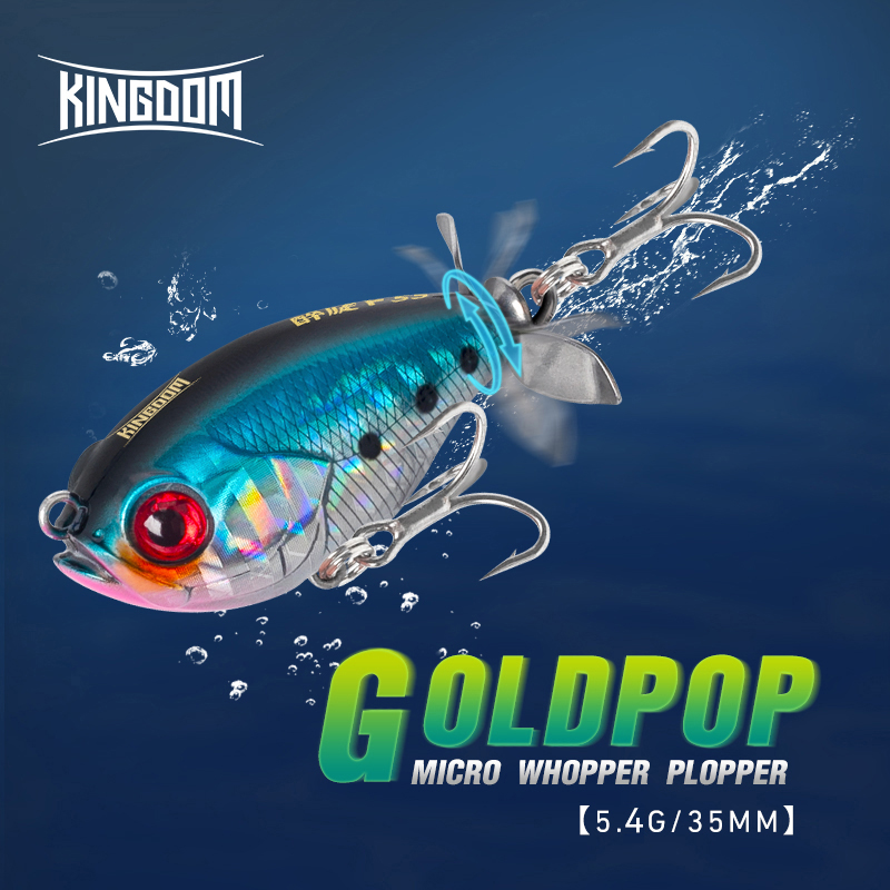 Kingdom-popper isca com hélice - Fishing Lure Soft Plastic avaliação e preço