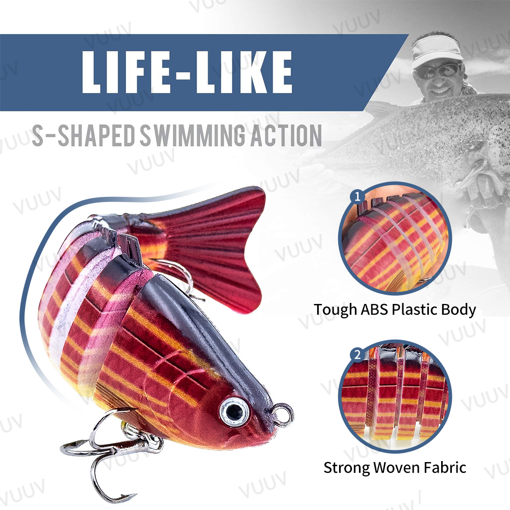 10 Iscas Articuladas Multi-Seg - Fishing Lure Popper avaliação e preço