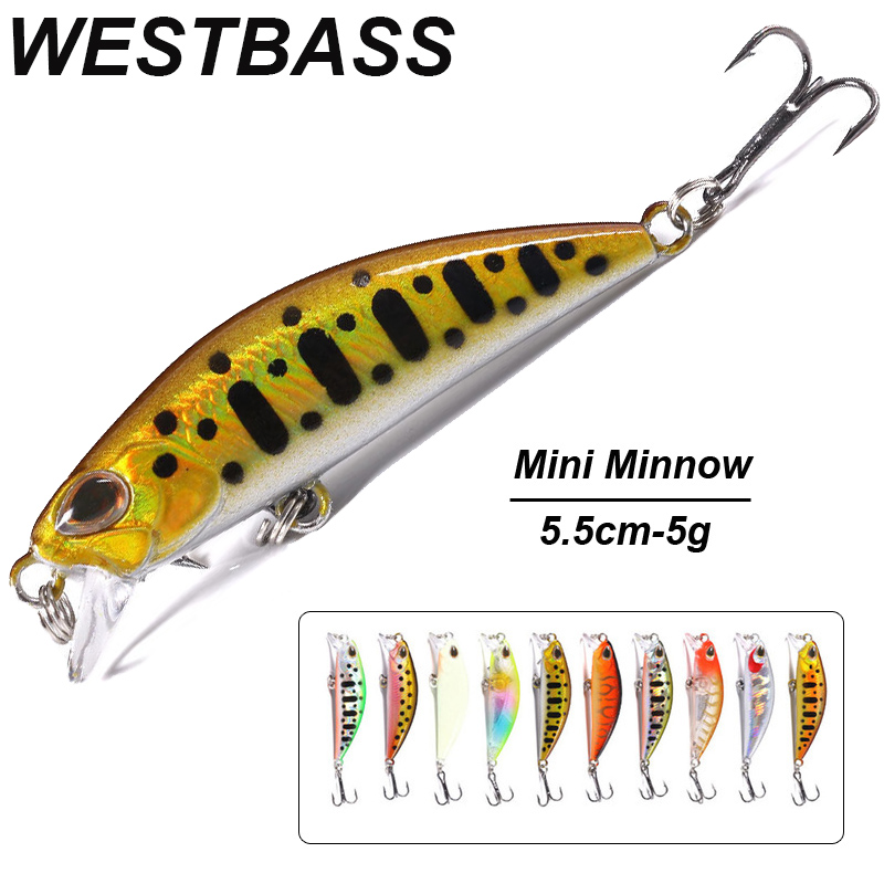Westbass 1px micro minnow isca - Fishing Lure Crankbait avaliação e preço