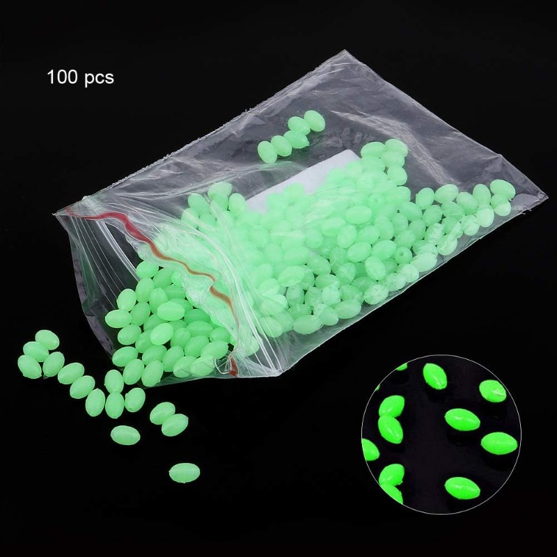 100 pçs/lote oval noite lumino - Fishing Lure Making Kit avaliação e preço