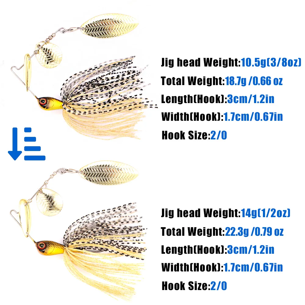 B & u lâmina de metal isca de  - Fishing Lure Blade Bait avaliação e preço