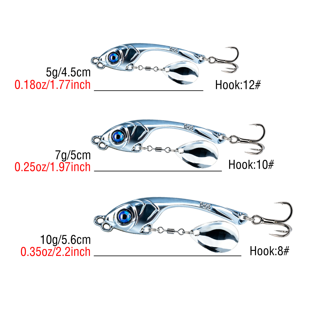 10 Peças/Caixa Isca VIB de Met - Fishing Lure Spinnerbait avaliação e preço