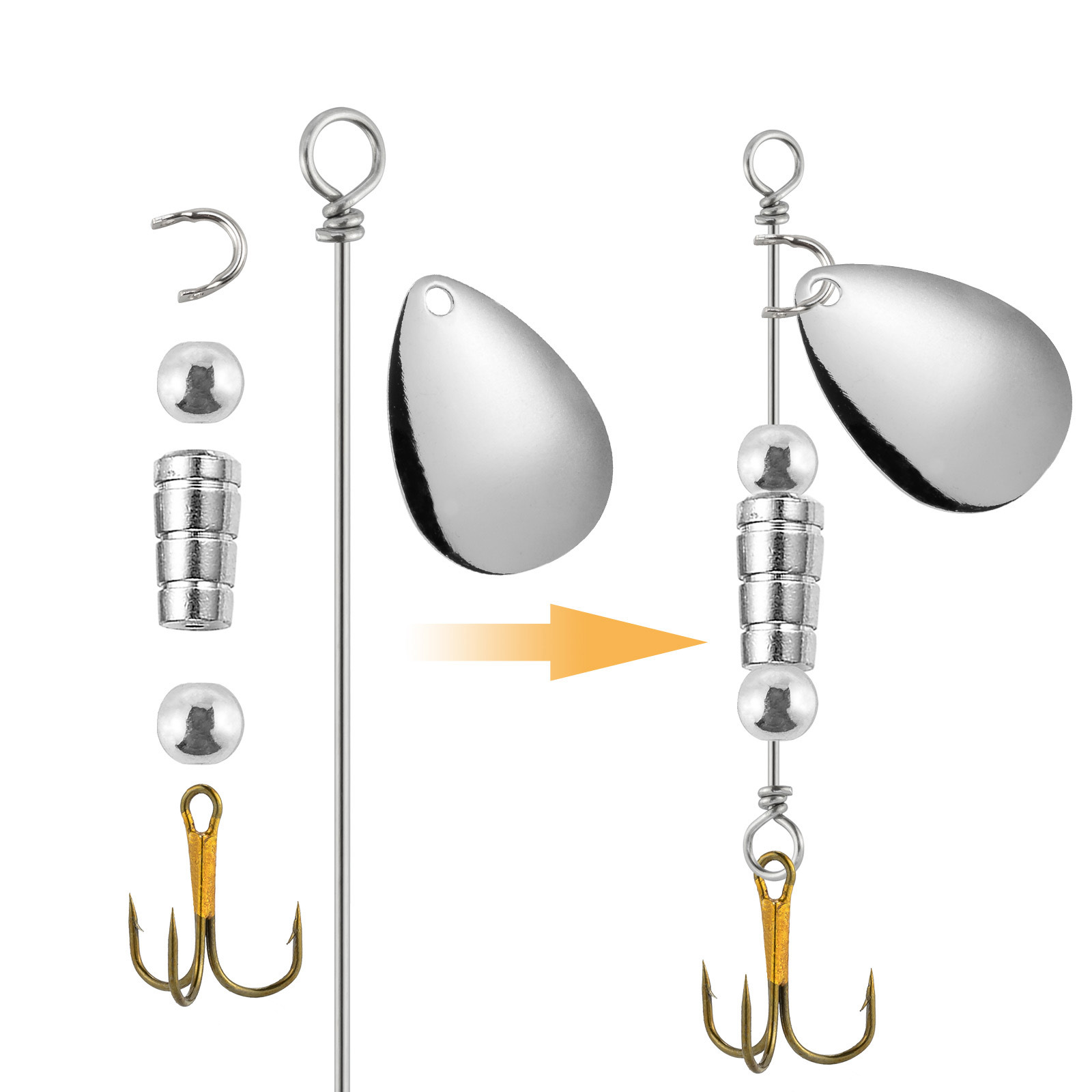 90 Peças de Haste de Spinnerba - Fishing Lure Spinnerbait avaliação e preço